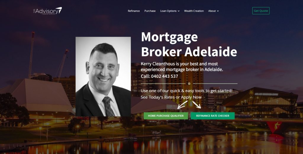 a mortgage broker website that converts users to leads